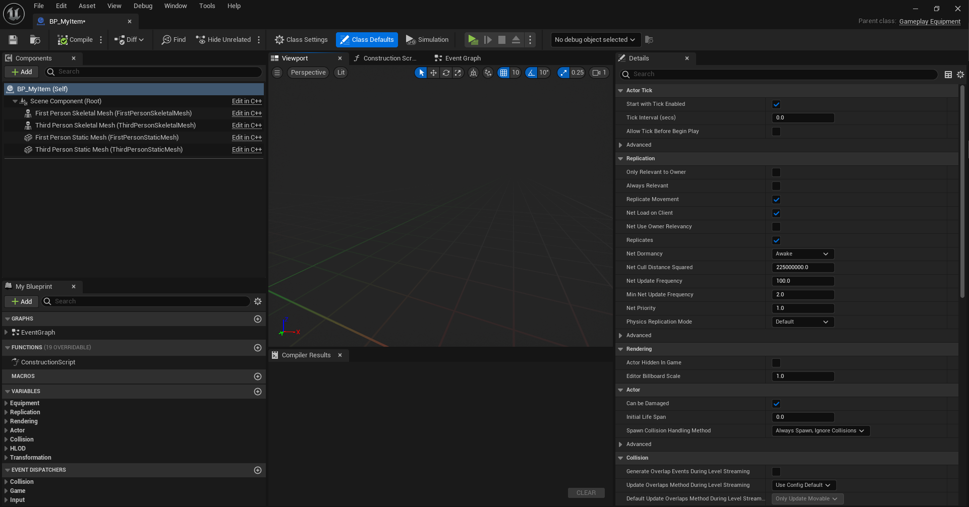 Gameplay Equipment Actor